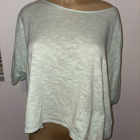 Eileen Fisher Linen Cotton Blend Oversized Cropped Top Size M - Picture 1 of 4
